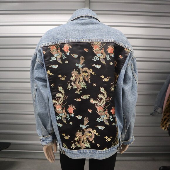 Carmar Denim Jacket With Embroidered Back Panel Women’s Size Small - Picture 1 of 9